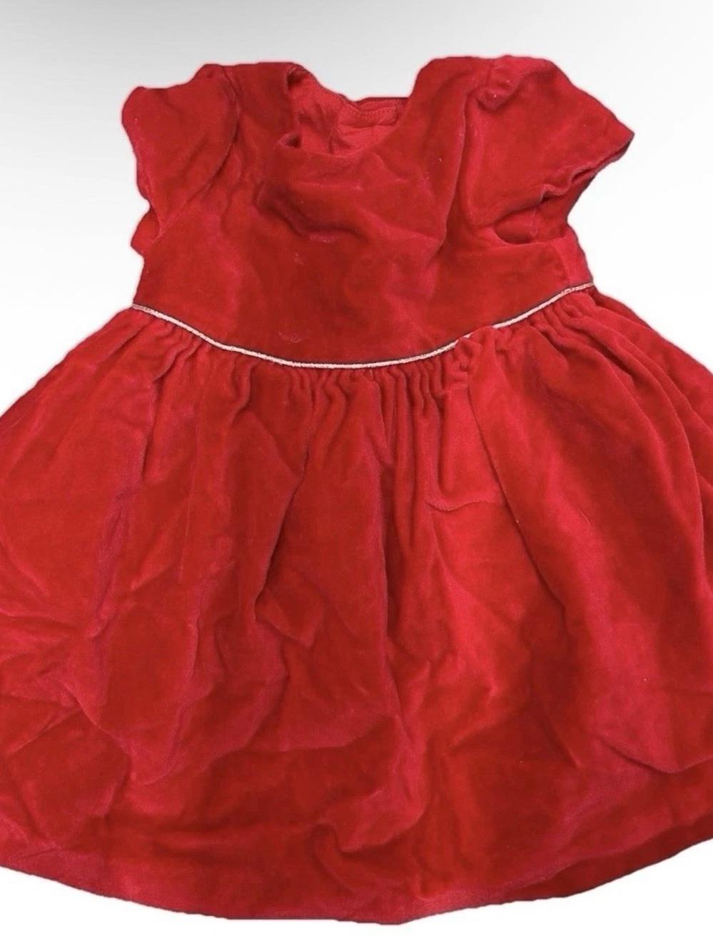 Infant Baby Girl Red Velvet Christmas Holiday Dress Size 3-6 Months Classic